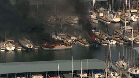 3 boats catch on fire at Columbia Island Marina overnight